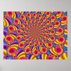 Affiche Colourful Fractal Pattern