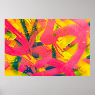 Affiche Colourful Graffiti. Closeup abstract street artart