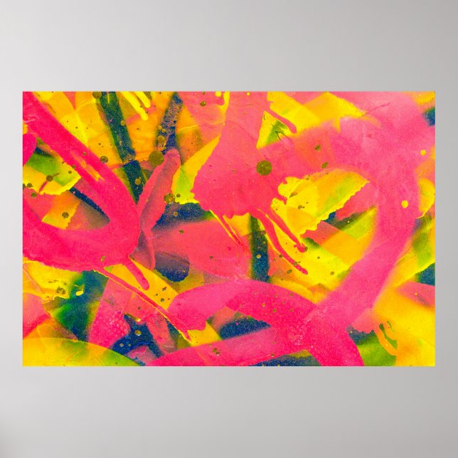 Affiche Colourful Graffiti. Closeup abstract street artart (Devant)