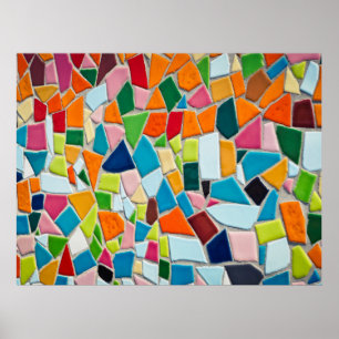 Affiche Colourful Mosaic Tiles