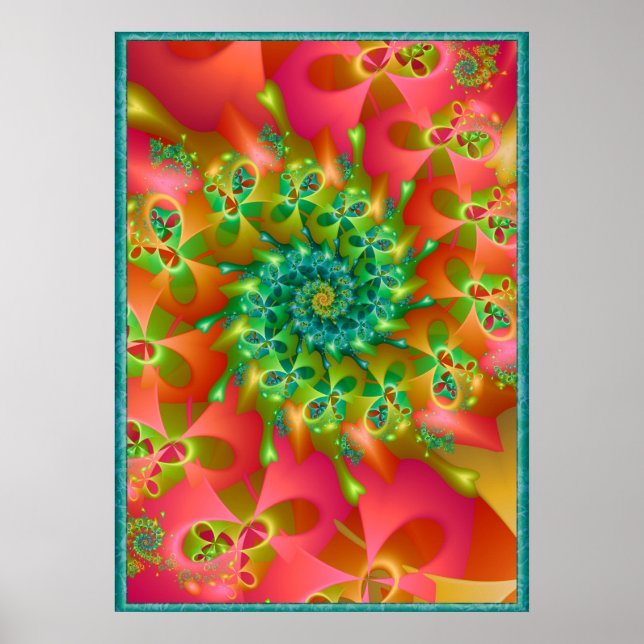 Affiche Colourful Spinning Hearts (Devant)