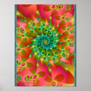 Affiche Colourful Spinning Hearts