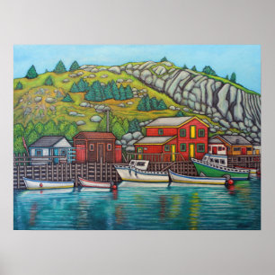 Affiche Colours of Quidi Vidi, Newfoundland by Lisa Lorenz