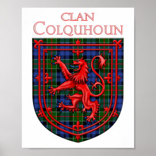 Affiche Colquhoun Tartan Scottish Plaid Lion Rampant