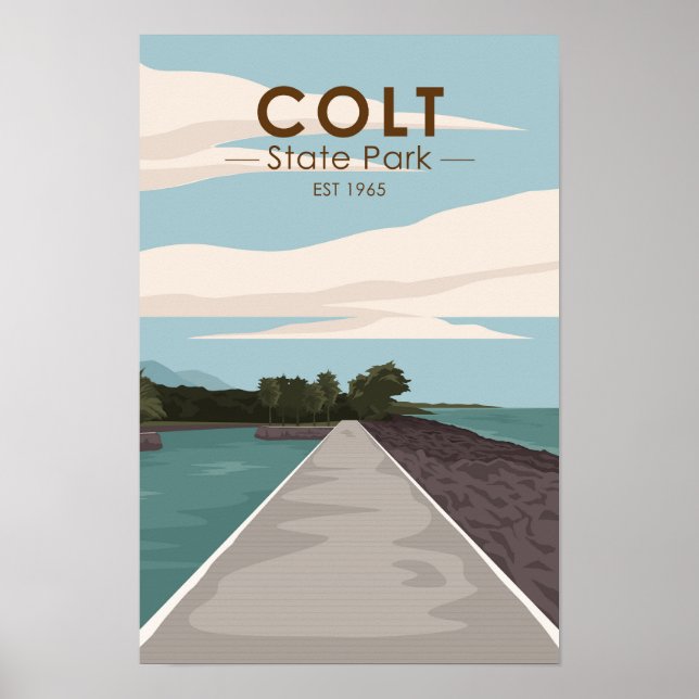 Affiche Colt State Park Rhode Island Vintage  (Devant)