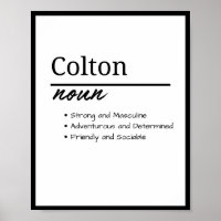 Colton, Garçon Nom Personnalisé Définition