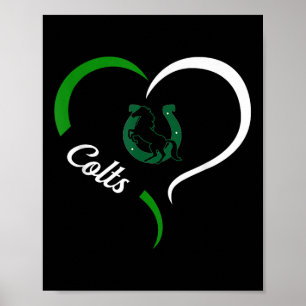 Affiche Colts Coral Springs Logo Demi Coeur Slogan Hs