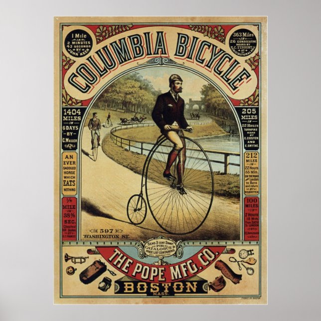 Affiche Columbia Bicycle (Devant)
