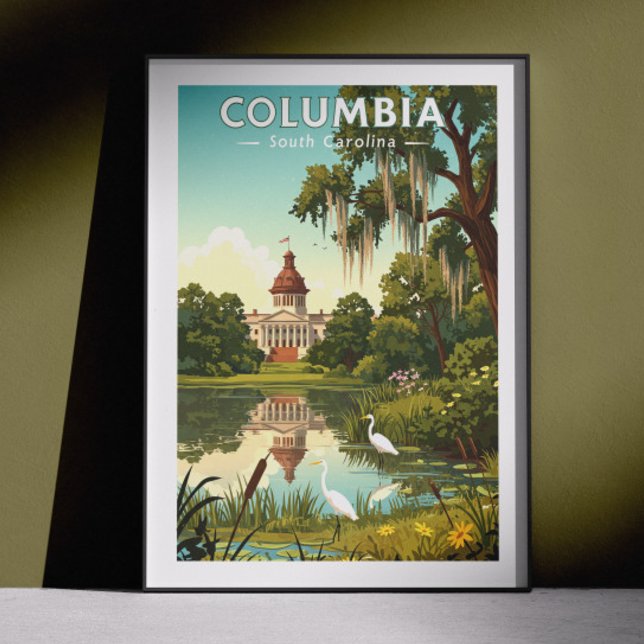 Affiche Columbia Caroline du Sud vintage (Créateur téléchargé)