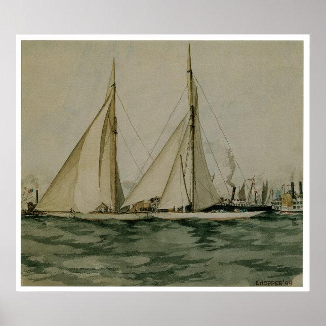 Affiche Columbia et Shamrock 1899 (Devant)