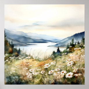 Affiche Columbia Gorge Peinture Art Imprimer