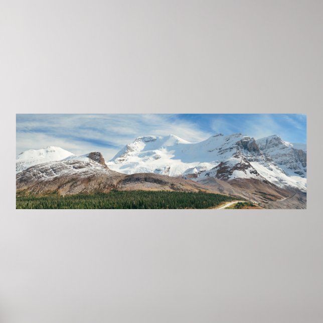 Affiche Columbia Icefield panorama with snow covered mount (Devant)