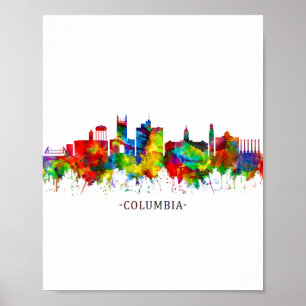 Affiche Columbia Missouri Skyline