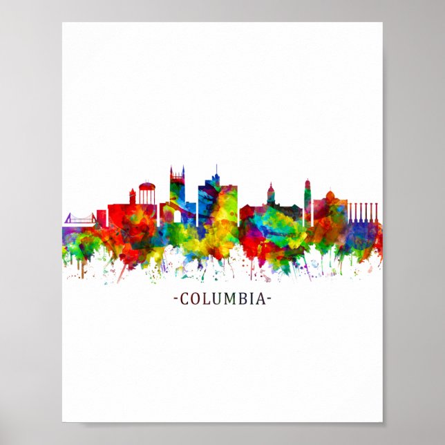 Affiche Columbia Missouri Skyline (Devant)