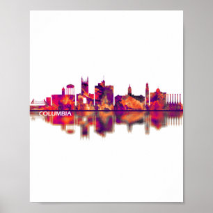 Affiche Columbia Missouri Skyline