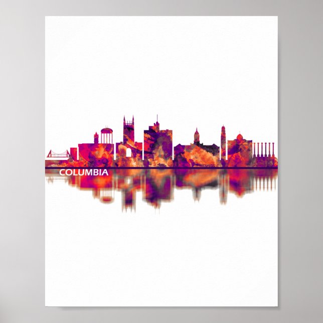 Affiche Columbia Missouri Skyline (Devant)