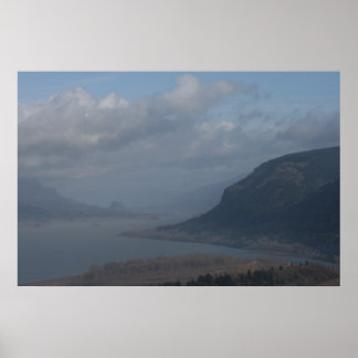 Affiche columbia river gorge oregon