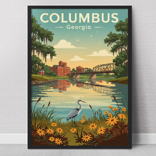 Affiche Columbus Géorgie vintage