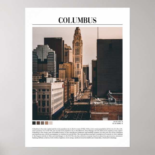 Affiche Columbus - Ohio (Devant)