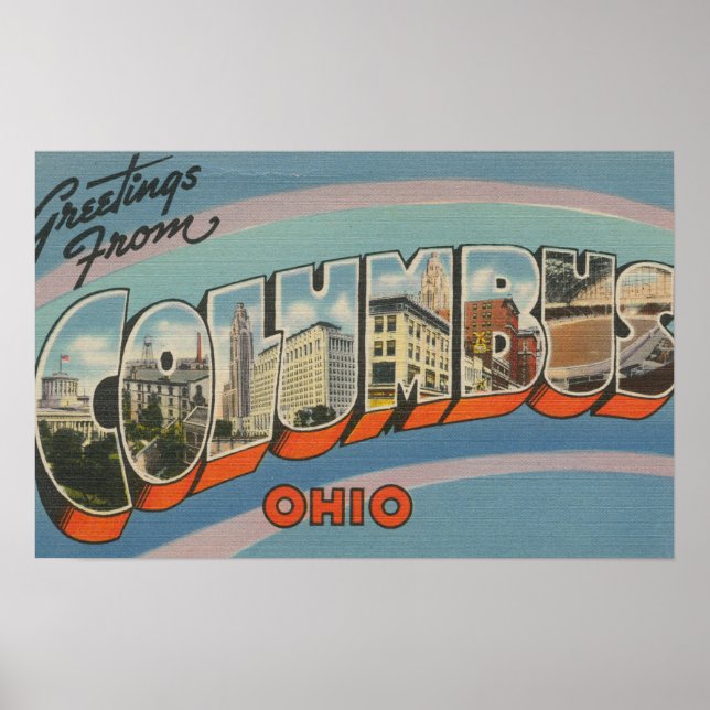 Affiche Columbus, Ohio - Grandes Lettres Scènes 4 (Devant)