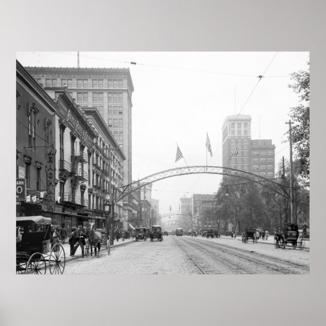 Affiche Columbus, Ohio - High Street 1910 (Devant)