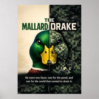 Affiche Colvert Canard À Deux Visages Art