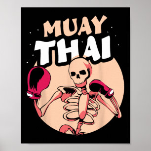 Affiche Combat de boxe thaïlandaise amateur d'arts martiau