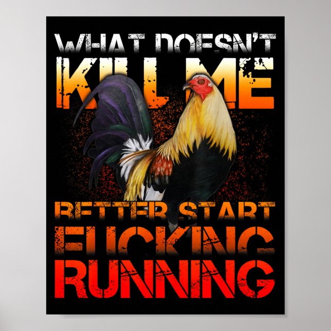 Affiche Combat de Coq Amusant  (Devant)