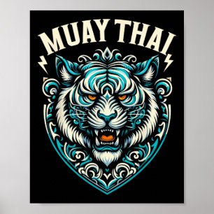 Affiche Combat de rue Muay Thai Tiger Boxe thaïlandaise Ki