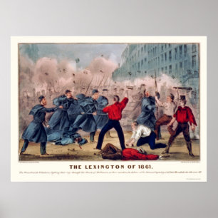 Affiche Combat volontaire de rue à Baltimore 1861