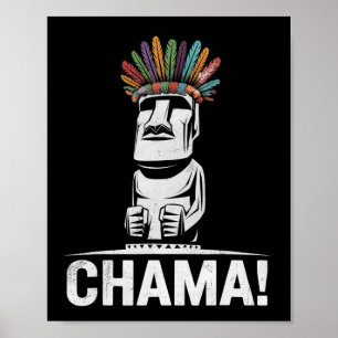 Affiche Combattant Chama Mma Fan Jjb Boxe Muay Thai Kickbo