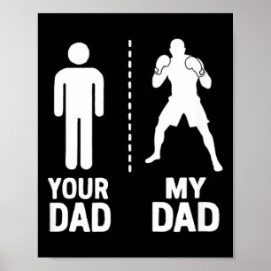 Affiche Combattant d'arts martiaux mixtes Votre papa cool