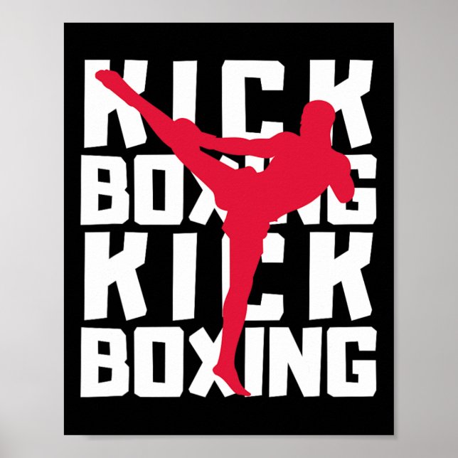 Affiche Combattant de kickboxing (Devant)