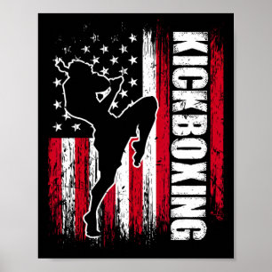 Affiche Combattant de kickboxing Combattant de kickboxing