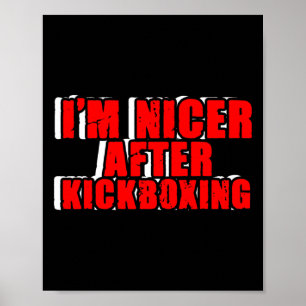 Affiche Combattant de kickboxing drôle Arts martiaux Mma