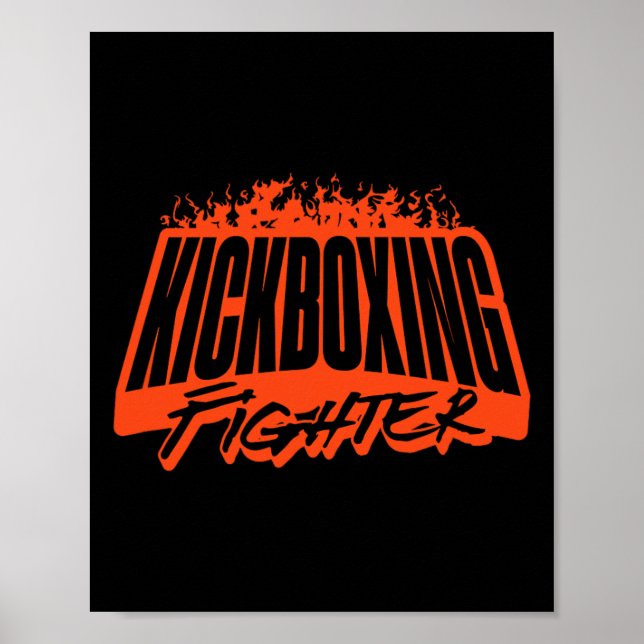 Affiche Combattant de kickboxing, entraînement, vêtements  (Devant)