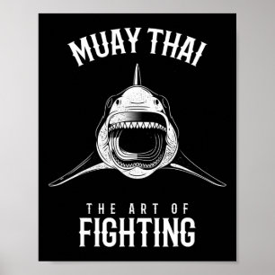 Affiche Combattant de Muay Thai Shark Mma et de kickboxing