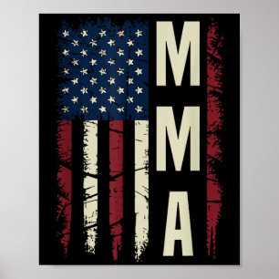 Affiche Combattant MMA Arts Martiaux Artiste Martial