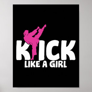 Affiche Combattante de kick-boxing fille kickboxing arts m