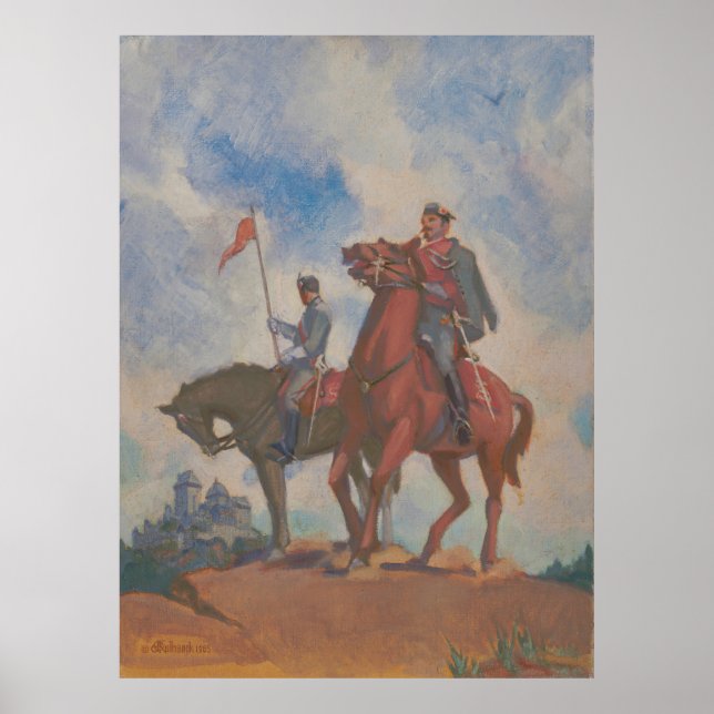 Affiche Combattants de la liberté - Peinture équestre de K (Devant)