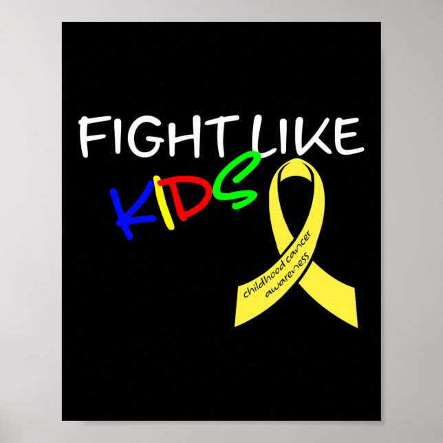 Affiche Combattez comme des enfants Mois de sensibilisatio (Devant)