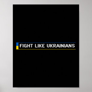 Affiche Combattez comme les Ukrainiens Ukrainien Zelensky