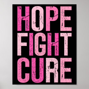 Affiche Combattez Hope Cure En Octobre Nous Portons Pink B
