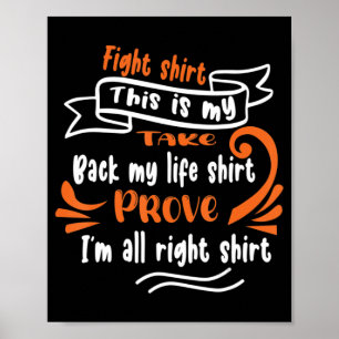 Affiche Combattre ça c'est ma reprise ma vie prouver Je su
