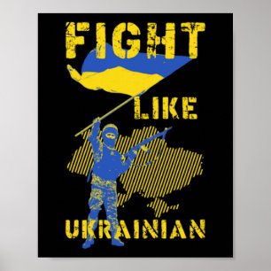 Affiche Combattre comme l'ukrainien