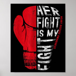 Affiche Combattre est mon combat Chemise Coeur Sensibilisa