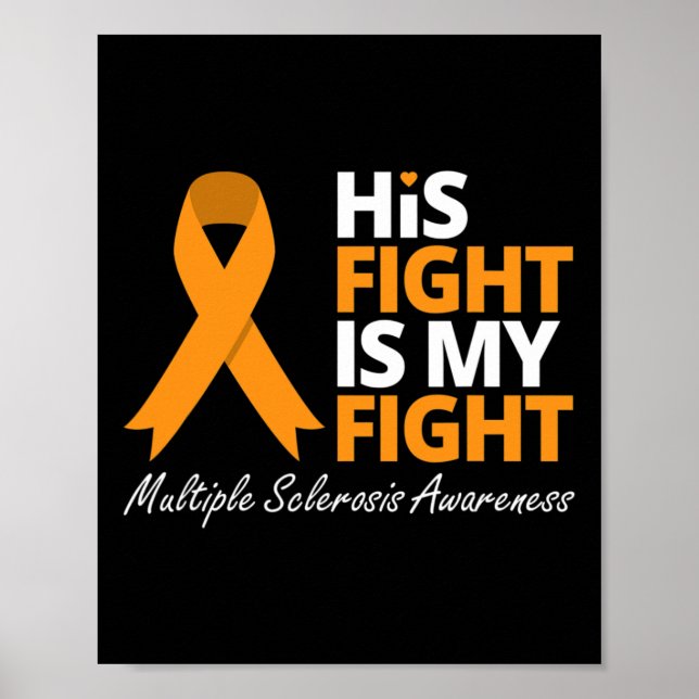 Affiche Combattre Est Mon Combat Ms Sensibilisation Orange (Devant)