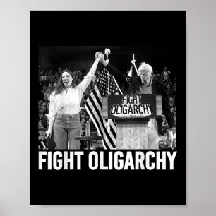 Affiche Combattre La Manifestation D'Oligarchie Et Résiste