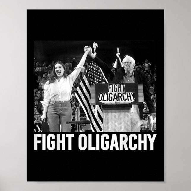 Affiche Combattre La Manifestation D'Oligarchie Et Résiste (Devant)