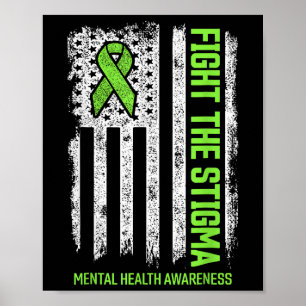 Affiche Combattre La Stigmatisation Américaine Drapeau San